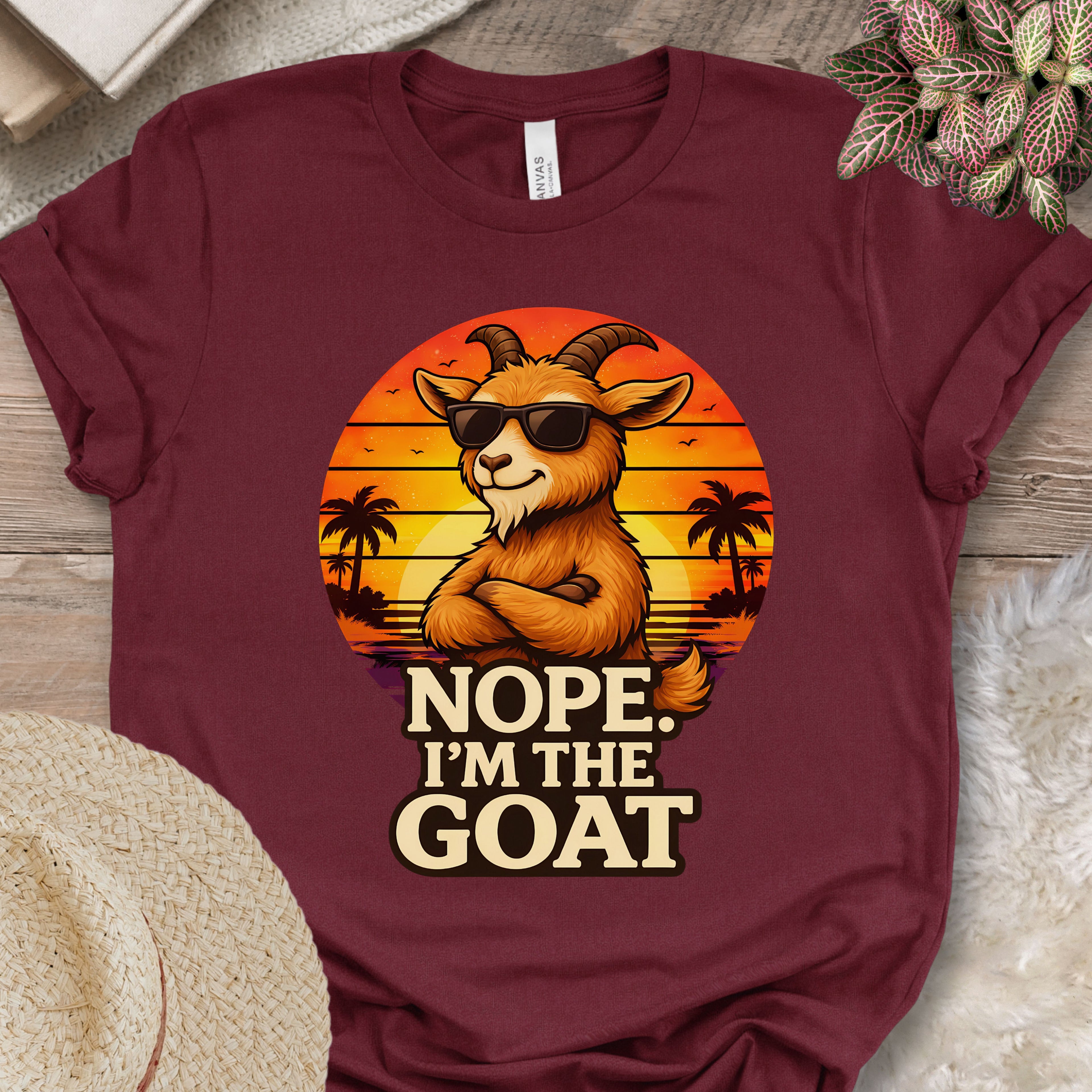 Retro Sunset Goat Tee