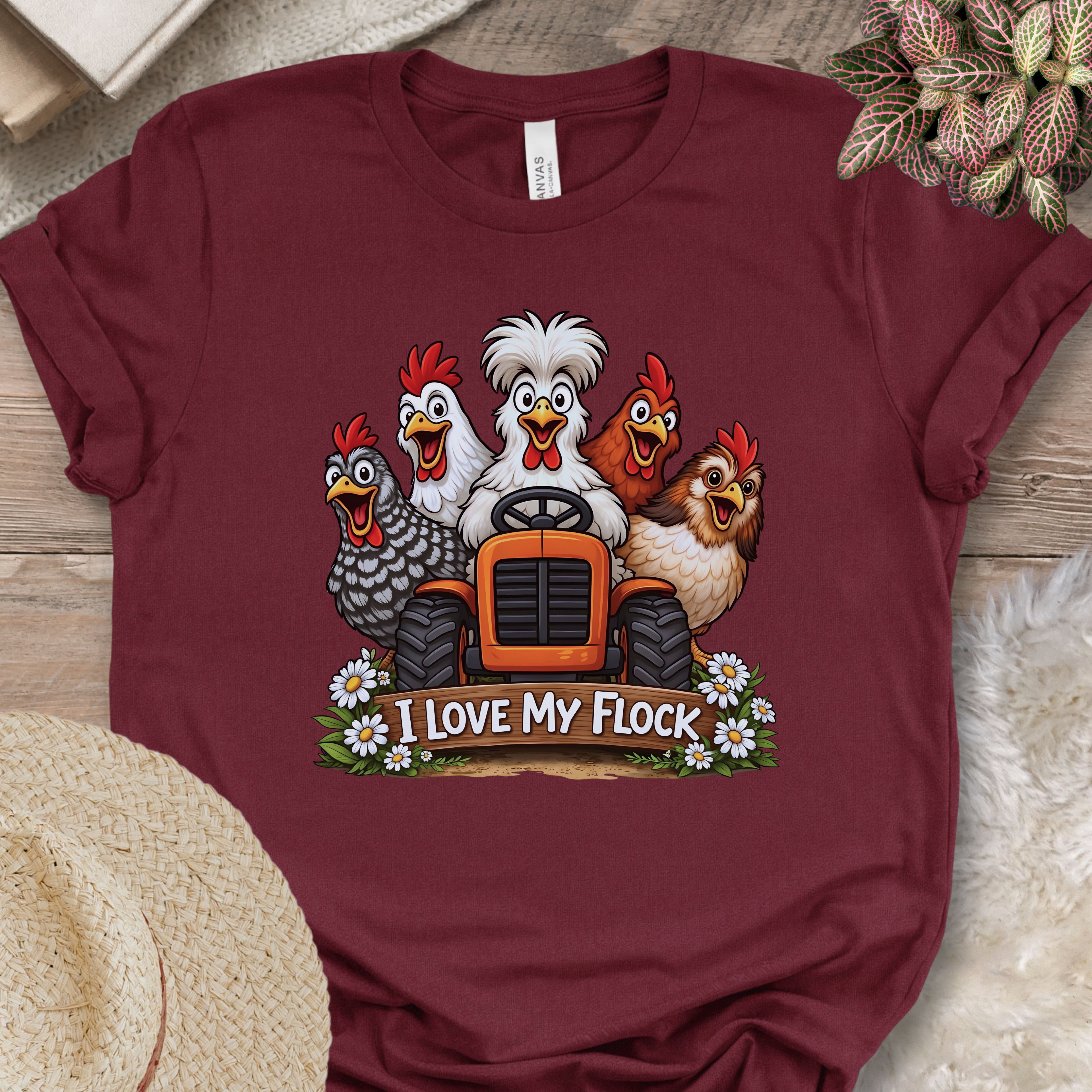 Tractor Chicken Flock Tee