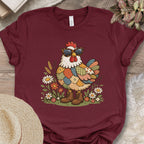 Patchwork Chicken Floral T-Shirt