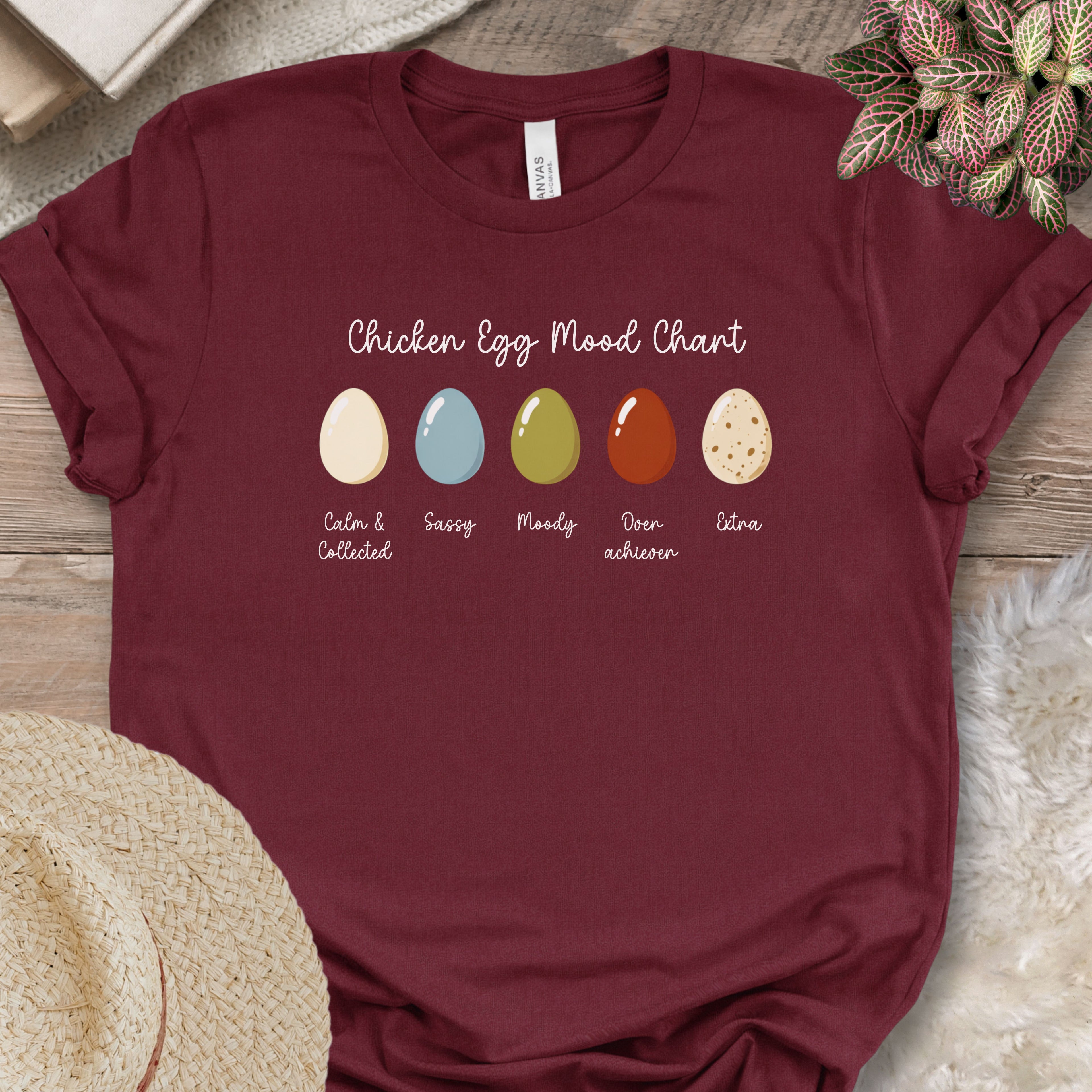 Chicken Egg Mood Chart Tee