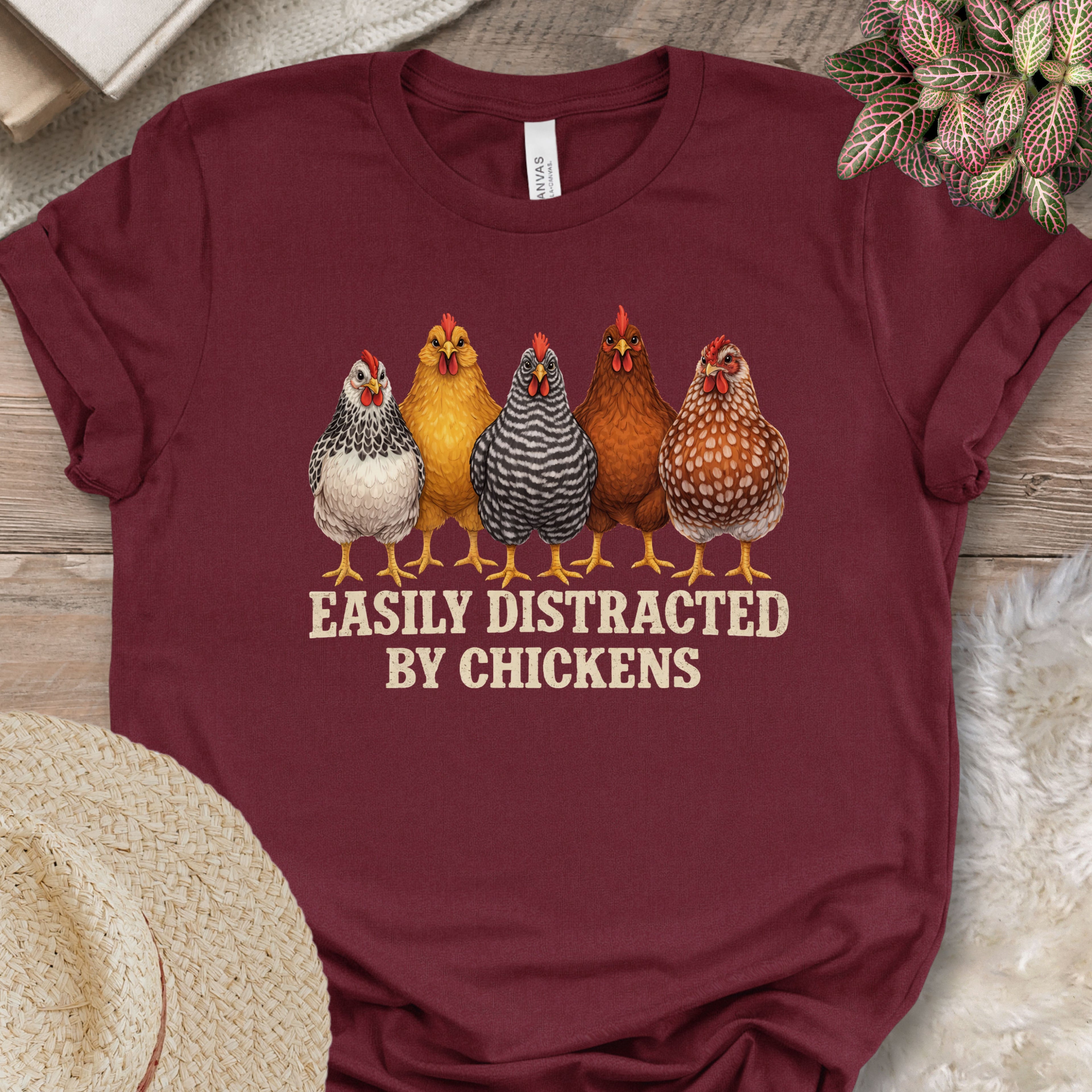 Distracted by Chickens Tee