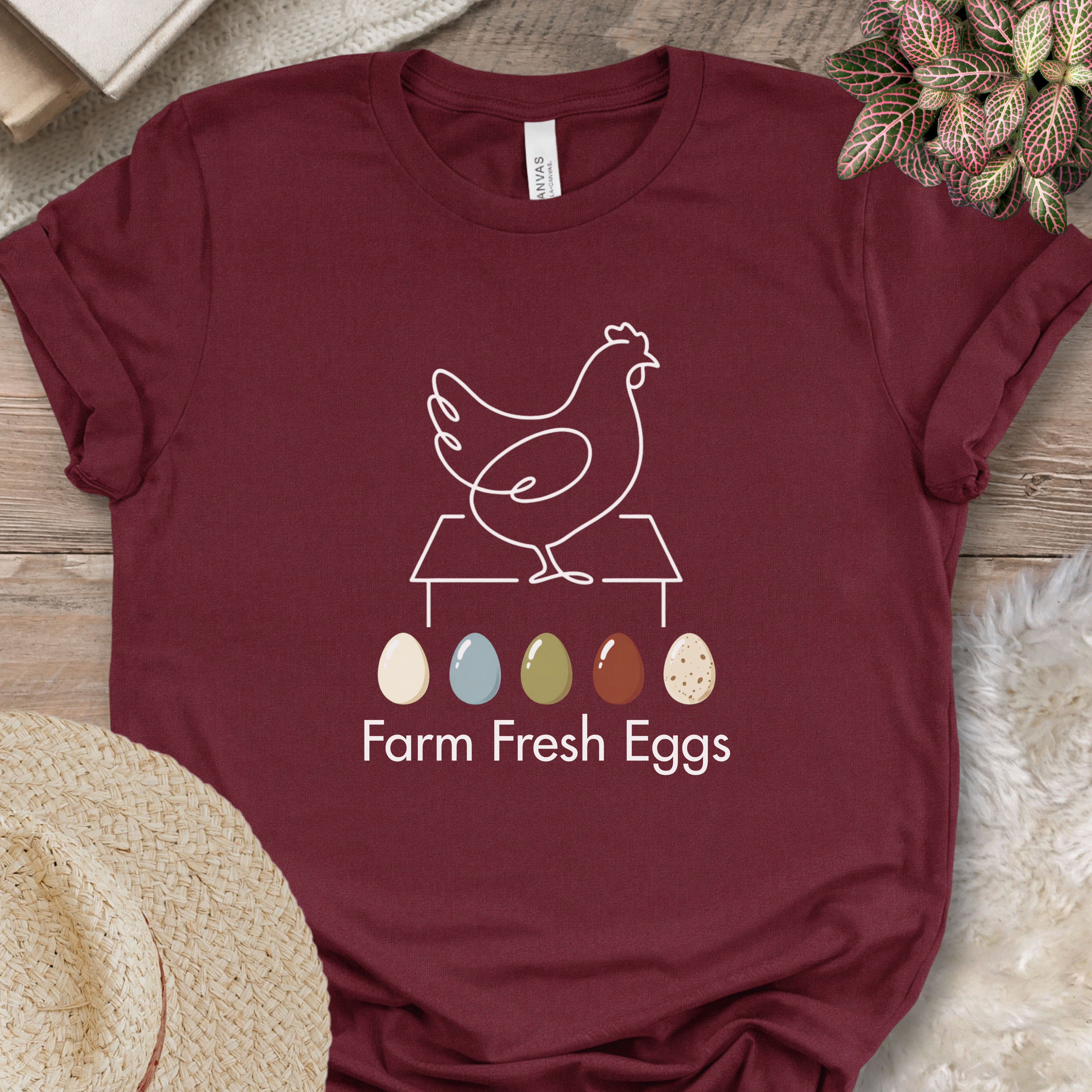 Farm Fresh Eggs Chicken Tee