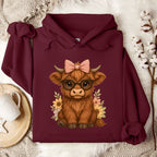 Highland Cow in Sunglasses Tee Hoodie