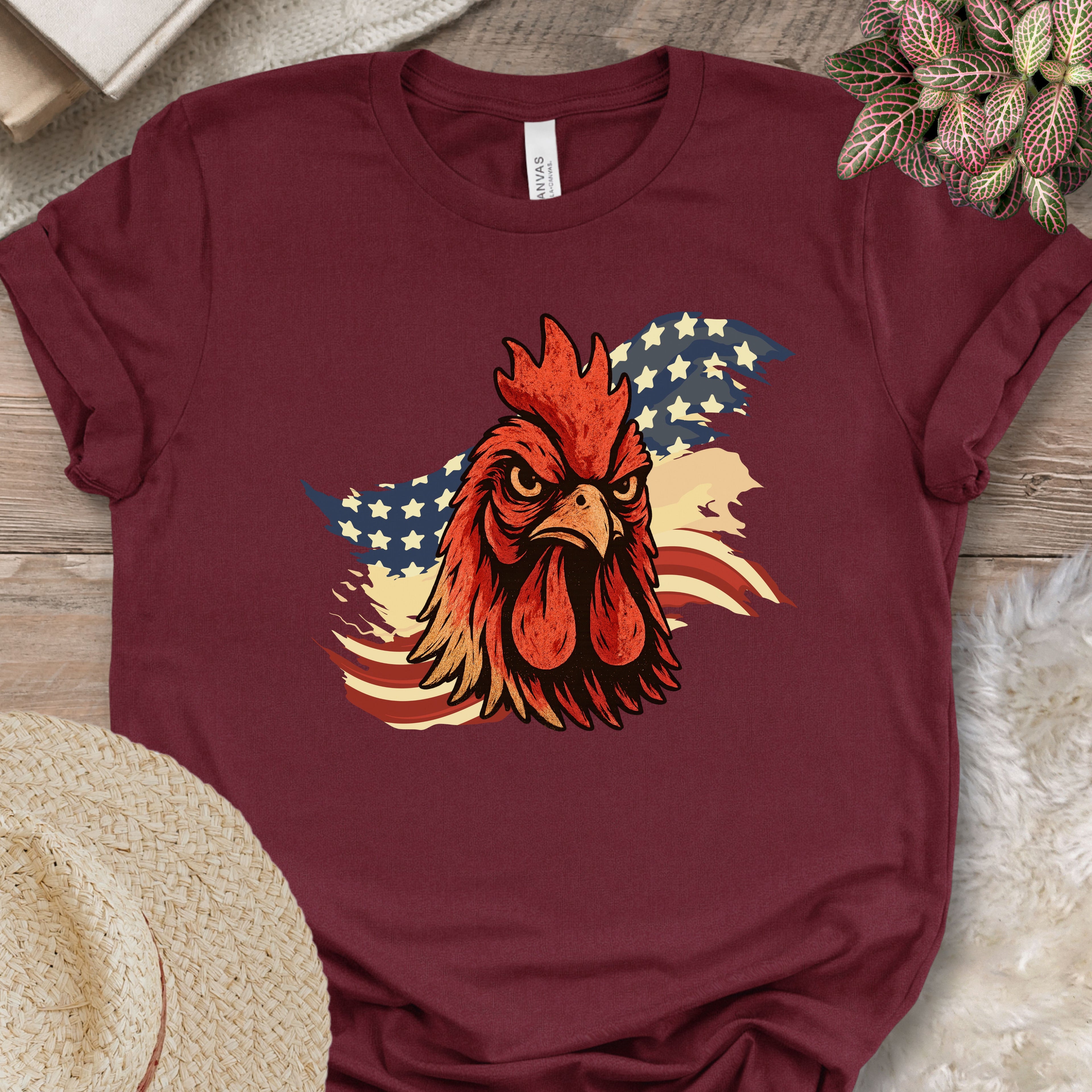 Patriotic Rooster Tee