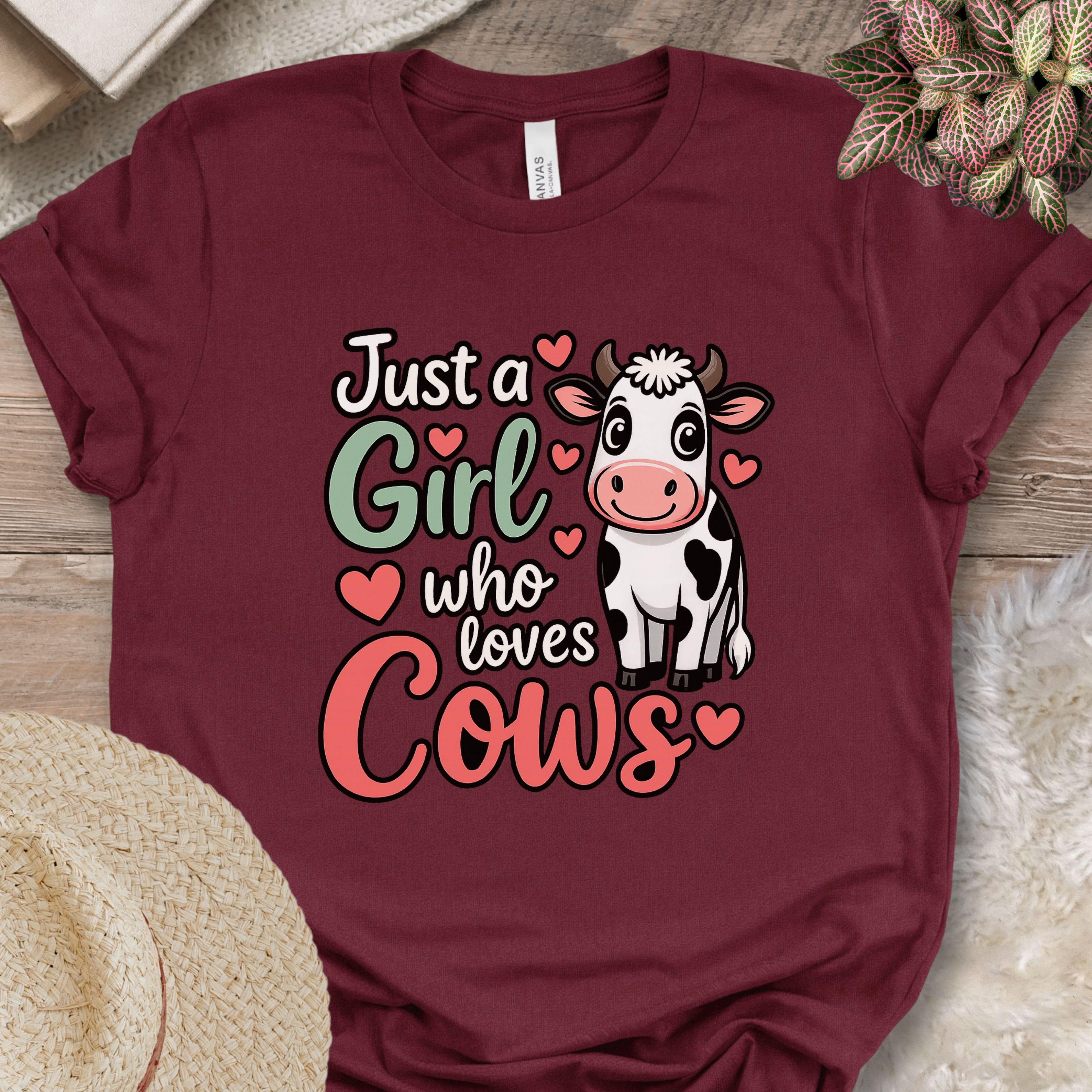 Just a Girl Who Loves Cows Kawaii Tee