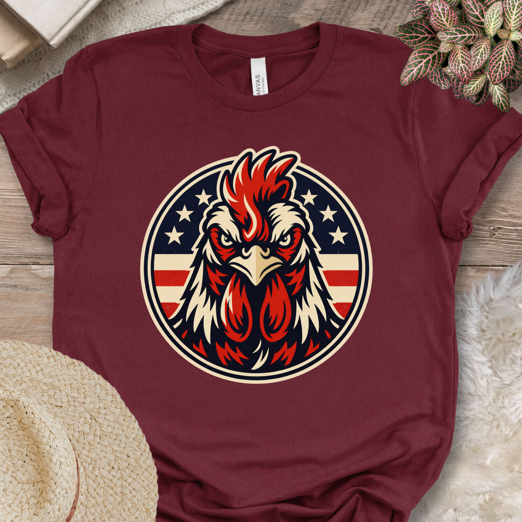 Patriotic Rooster Americana T-Shirt