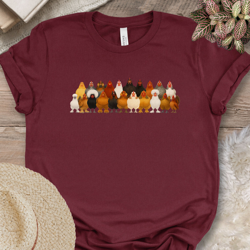 Popular Chicken Breeds Lineup T-Shirt