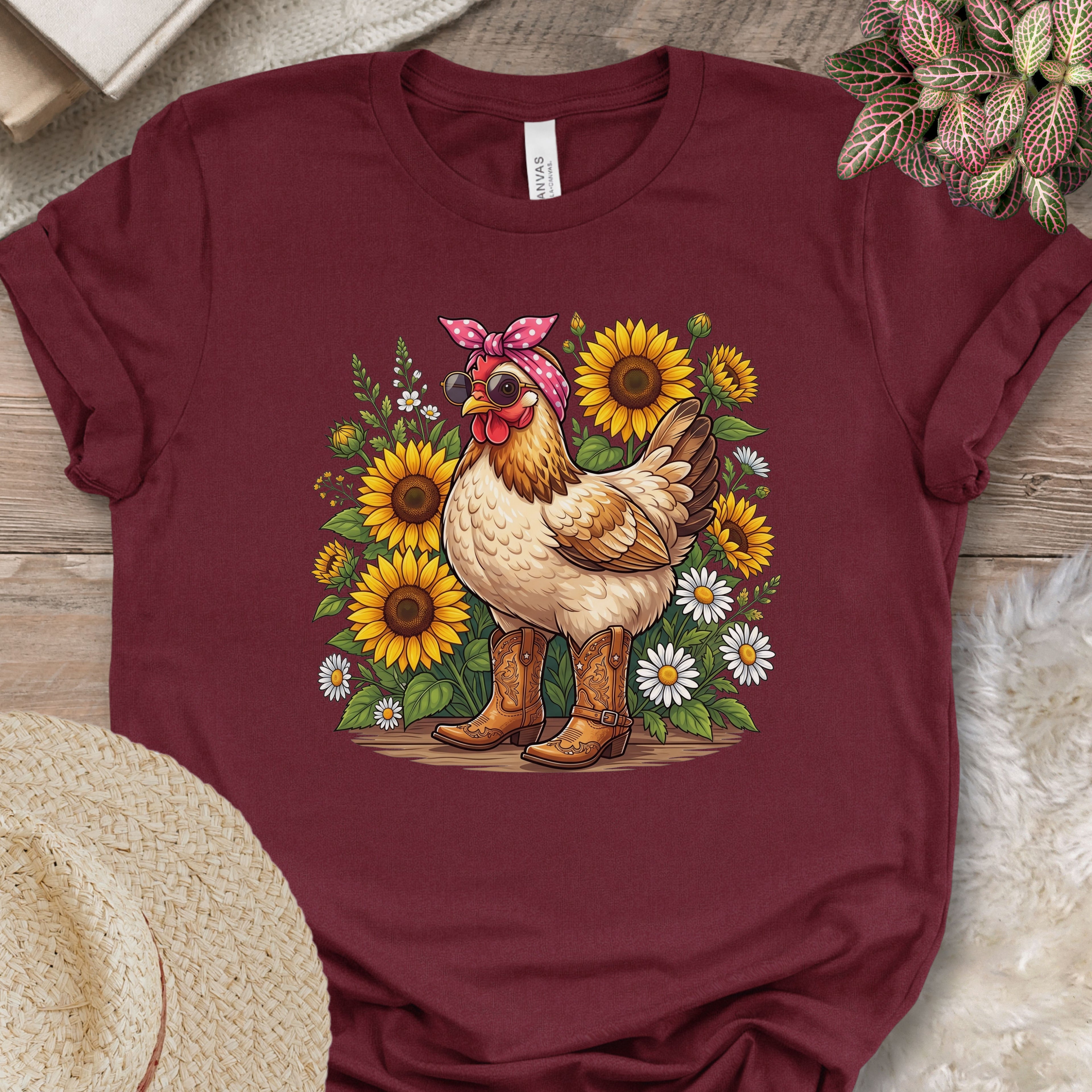 Sunflower Chicken Graphic Shirt