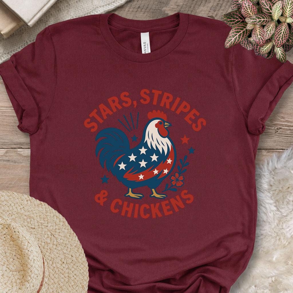 Stars Stripes Chickens Shirt
