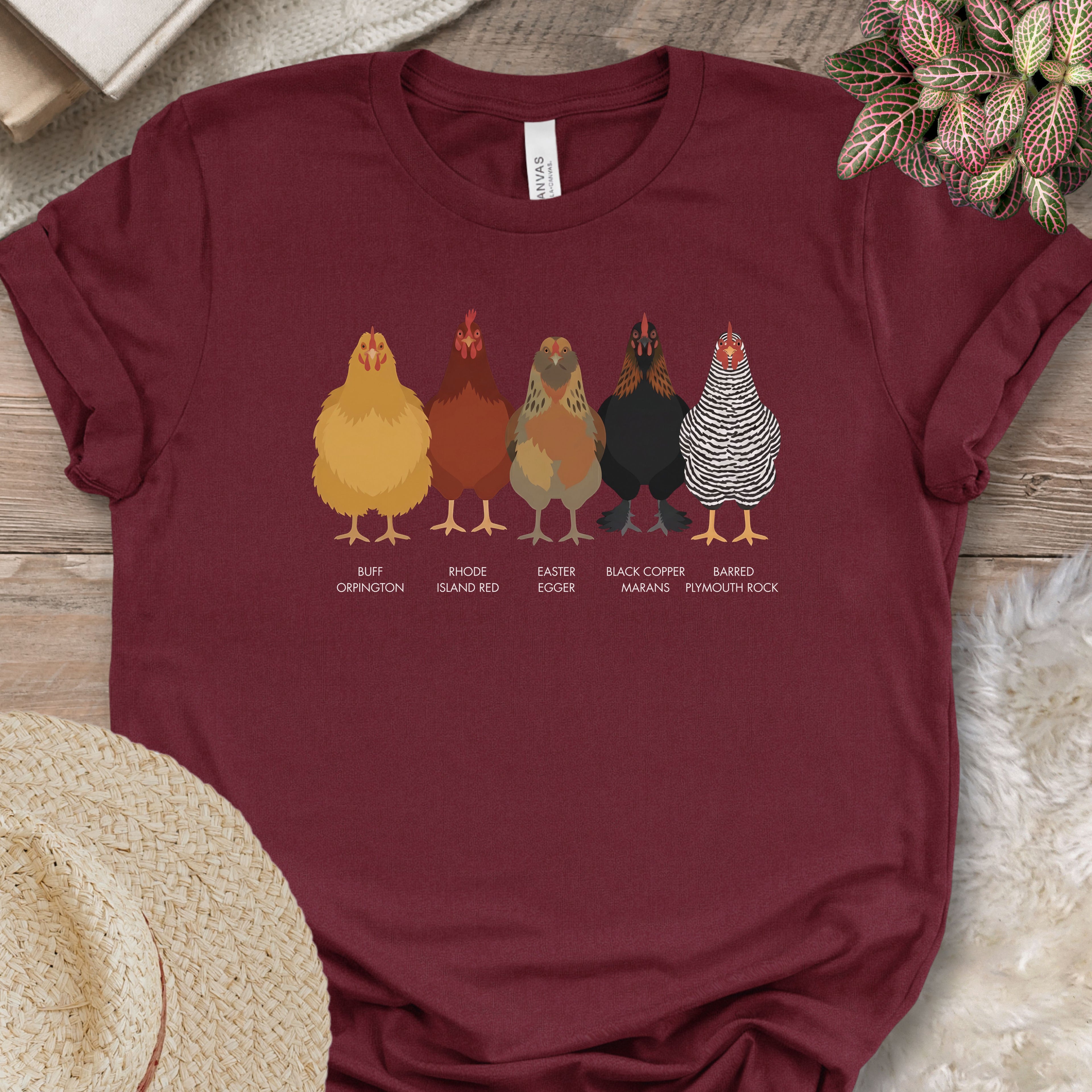 Backyard Chicken Breeds Tee (A)