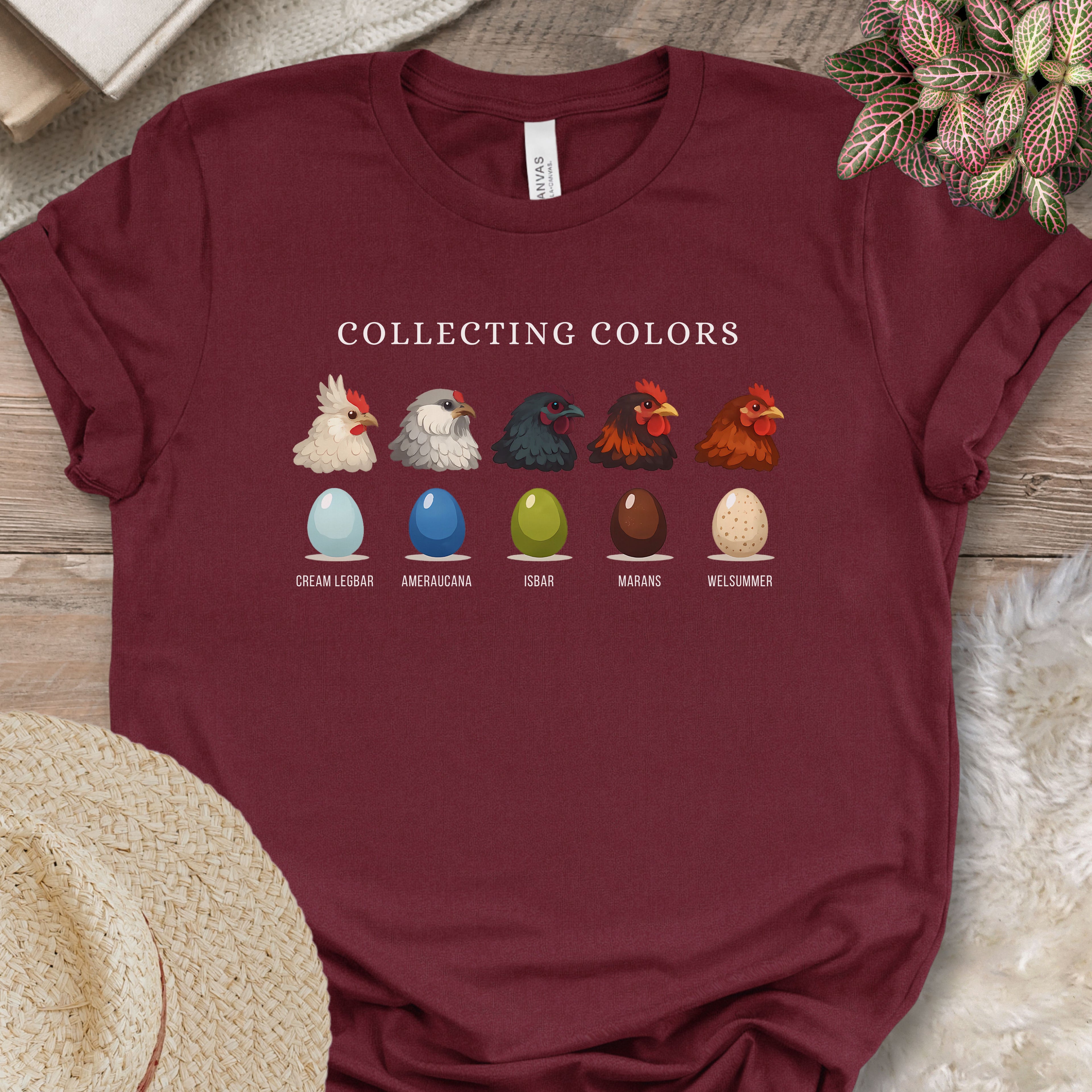 Colorful Farm Fresh Egg Chart Tee