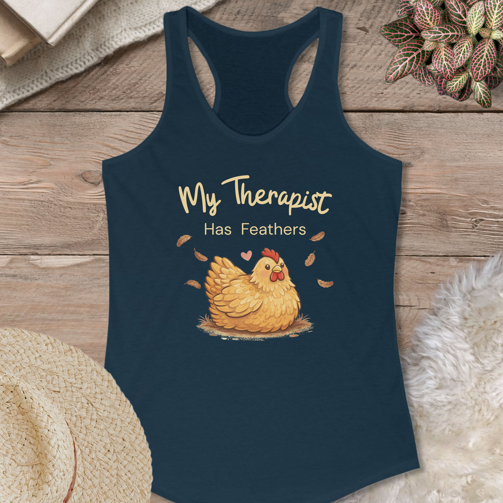 Feathered Therapist Chicken Tank Top