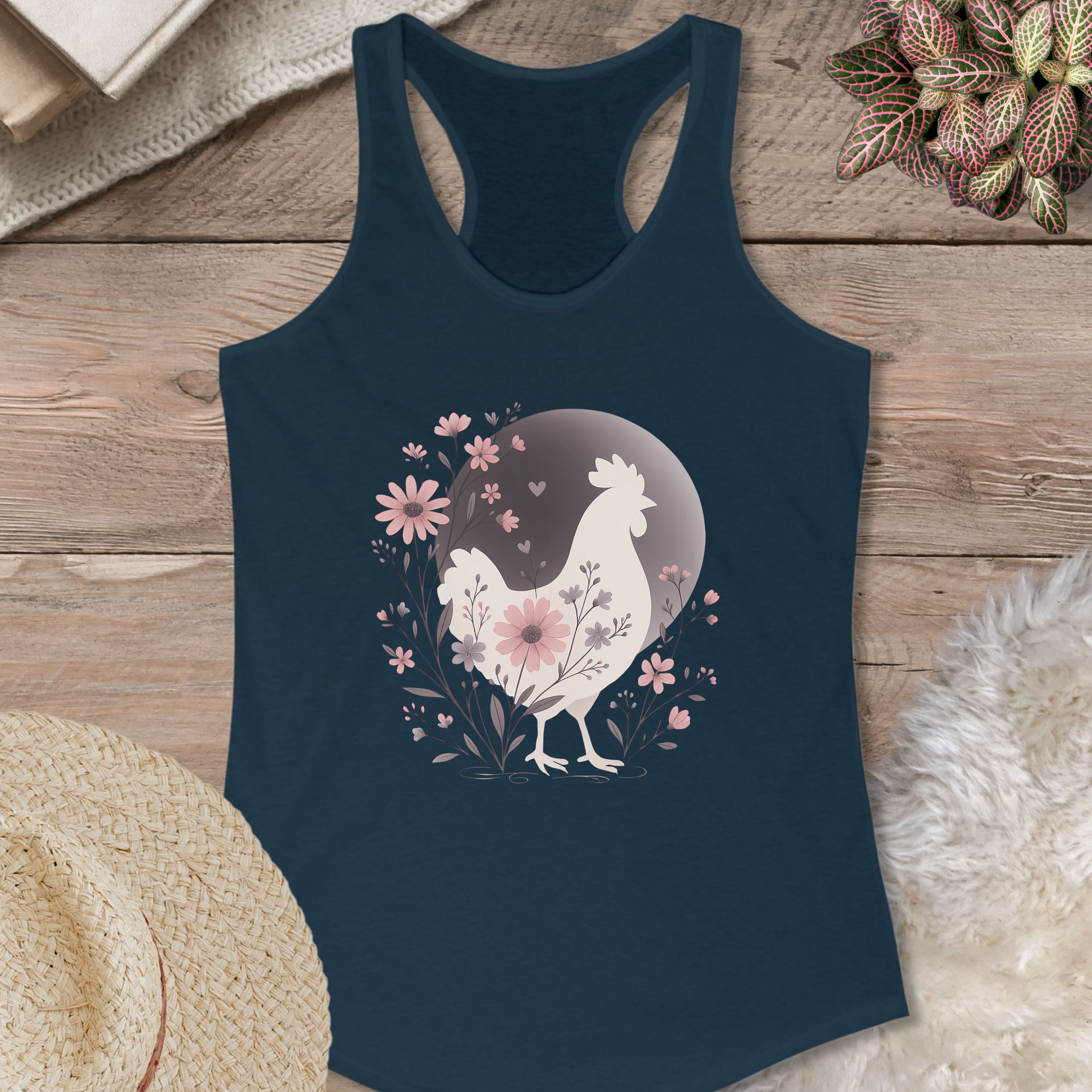 Cottagecore Chicken Silhouette Tank Top