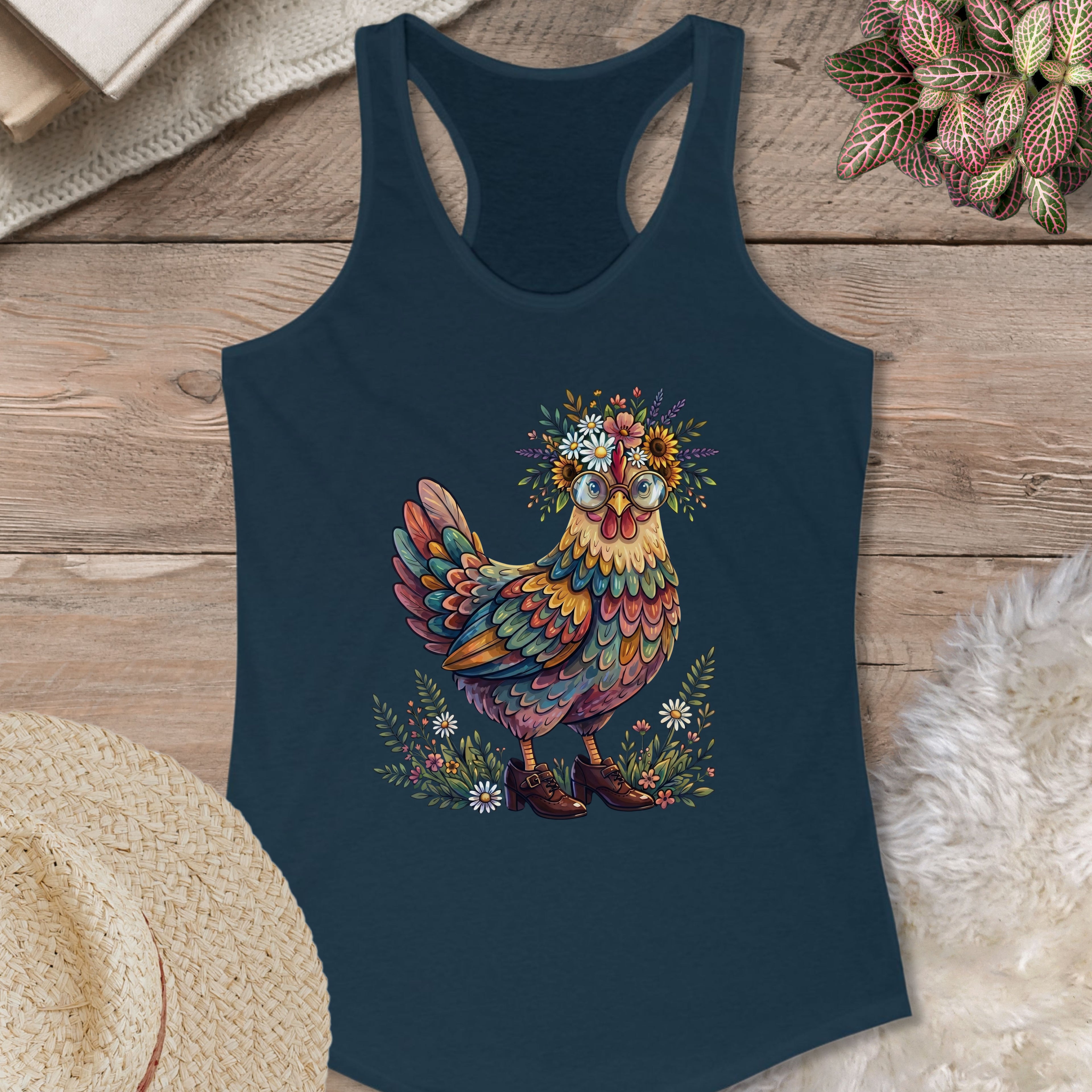 Colorful Chicken Garden Tank Top