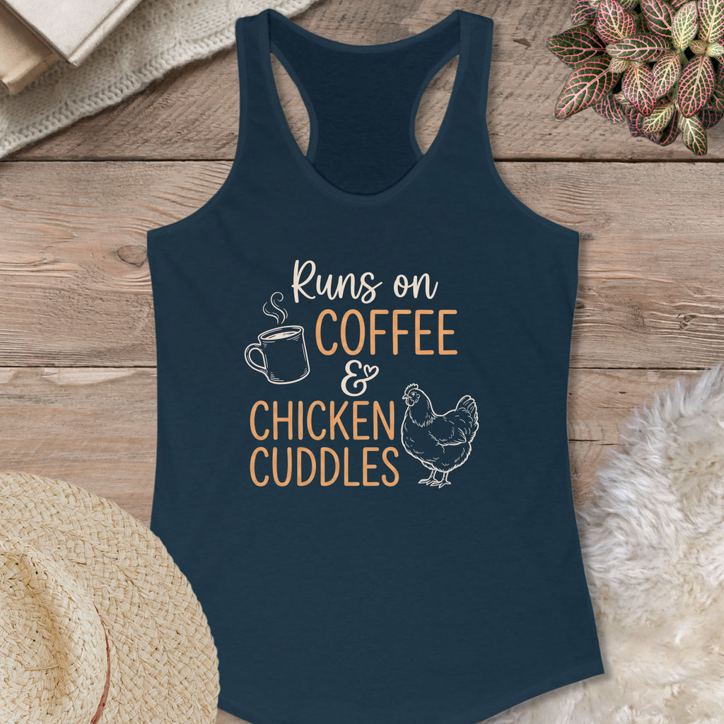 Coffee Chicken Cuddles Tank Top