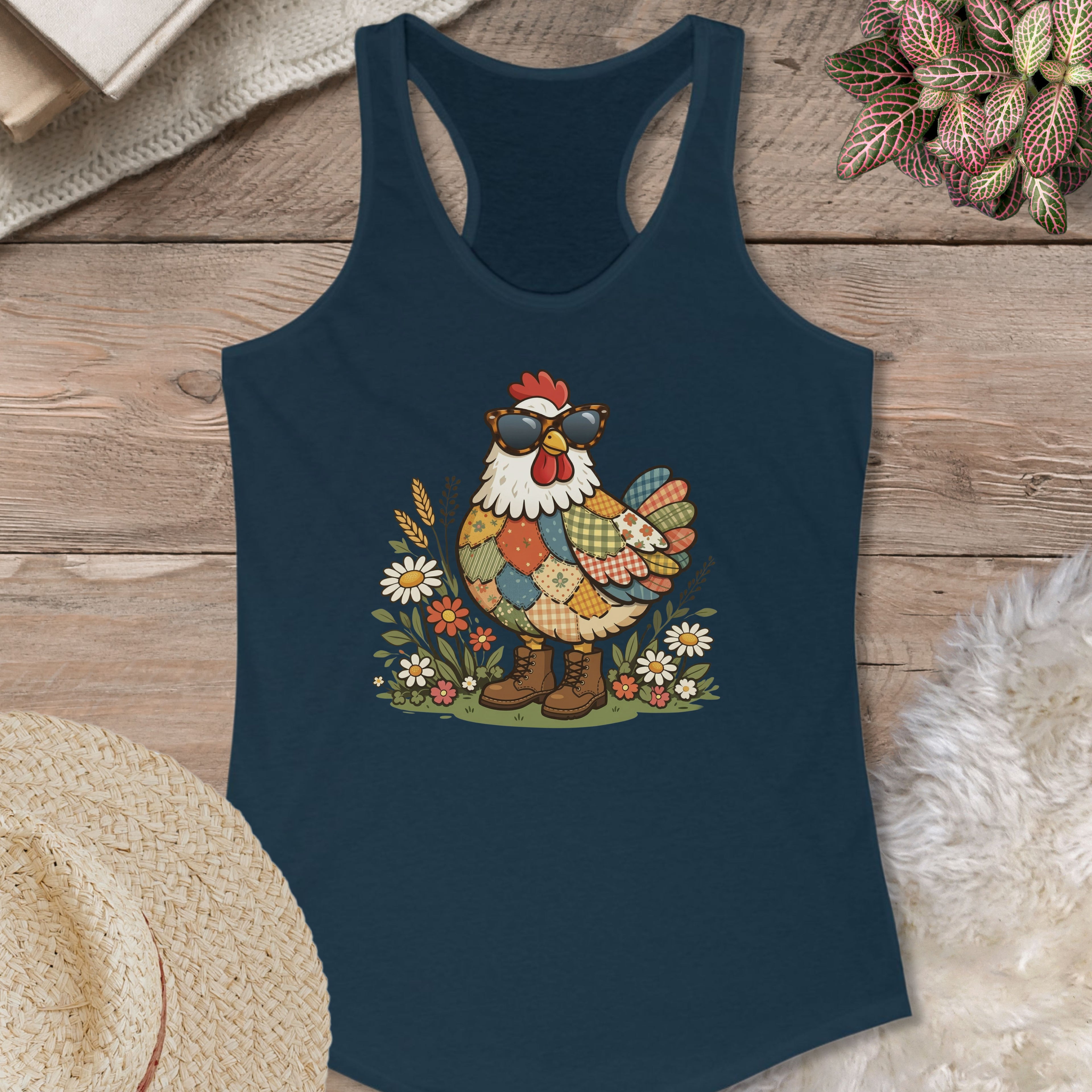 Patchwork Hen Summer Tank Top