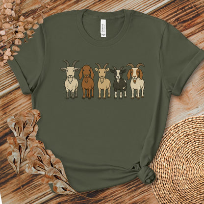Cute Cartoon Goats Farm Shirt