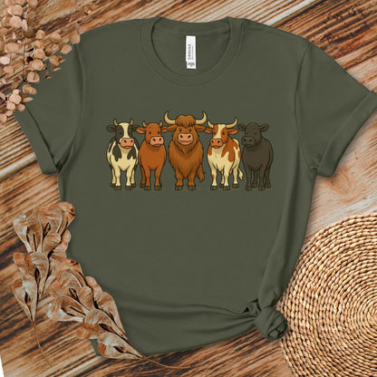 Cow Crew Cartoon Farm Shirt