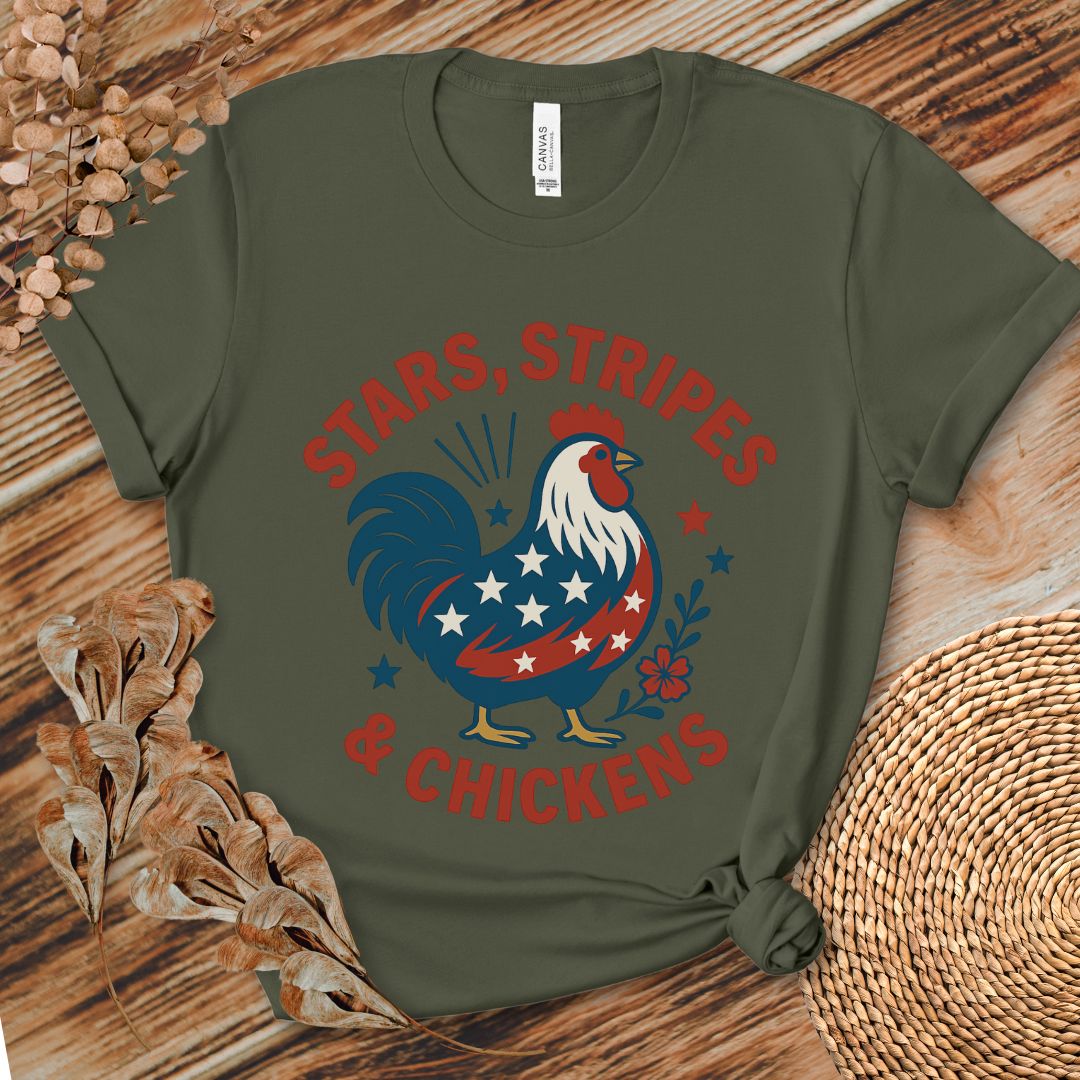 Stars Stripes Chickens Shirt