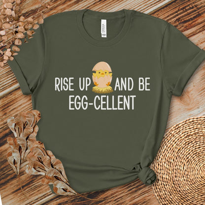 Eggscellent Attitude Motivational Tee