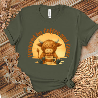 Powered by Coffee and Cows Shirt
