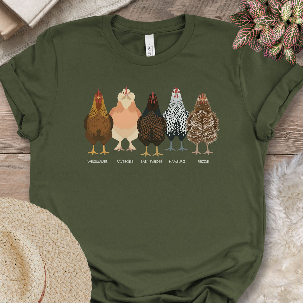 Backyard Chicken Breeds Tee (D)