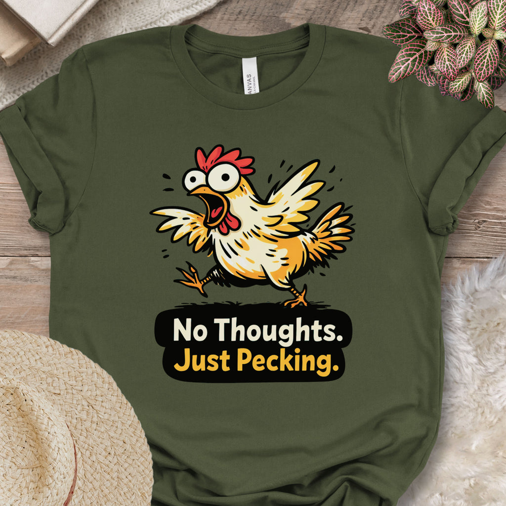 Funny Chicken Brain Empty Humor Tee