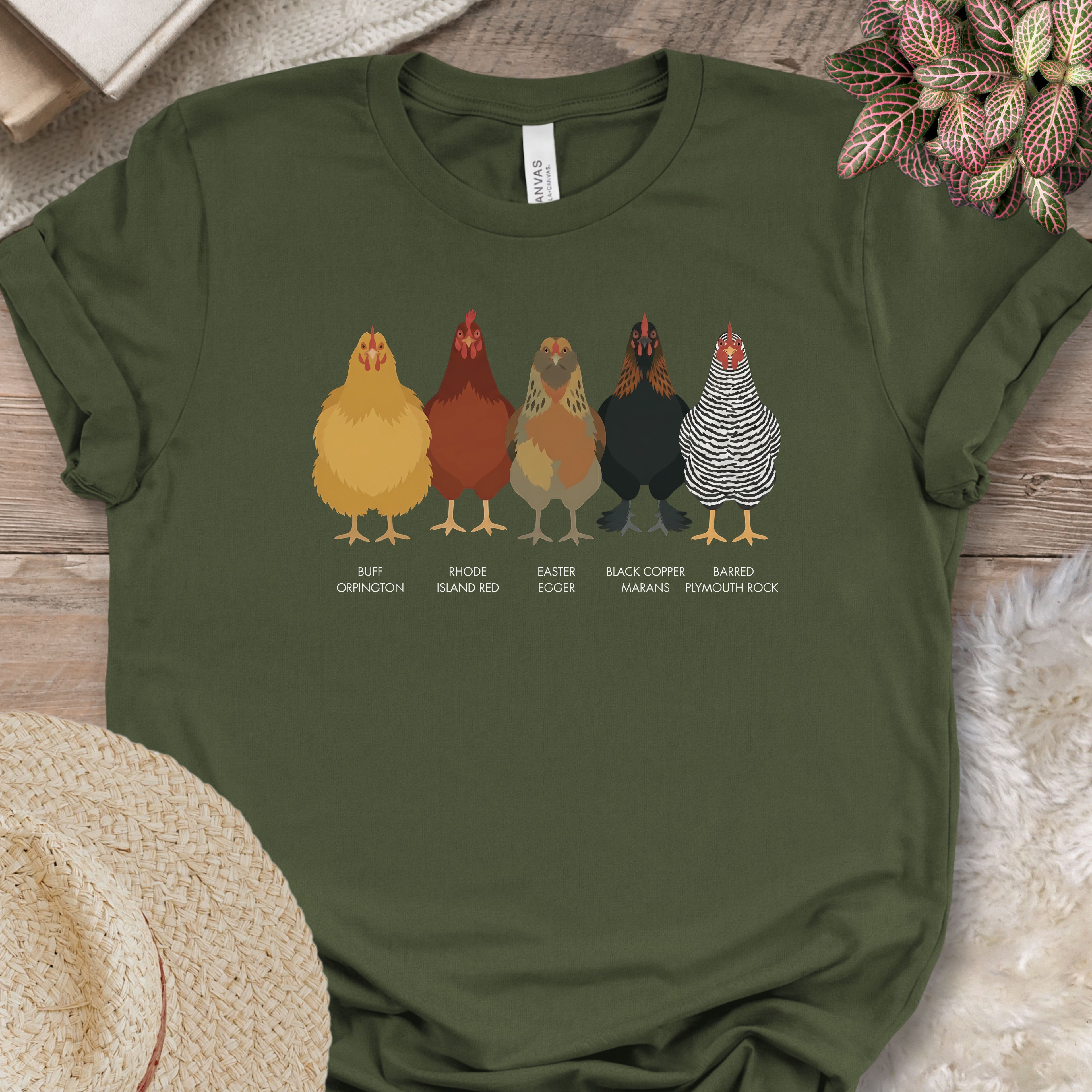 Backyard Chicken Breeds Tee (A)