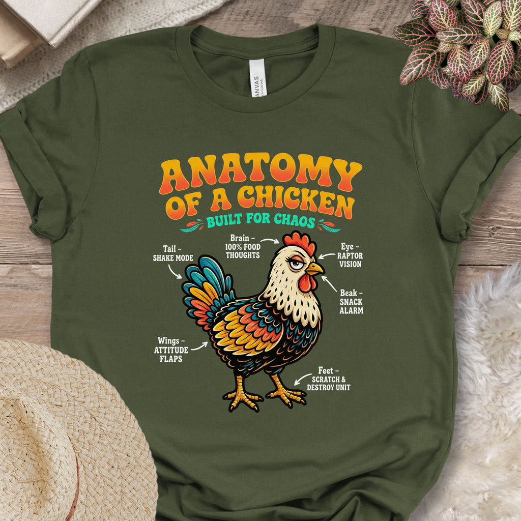 Chicken Chaos Anatomy Graphic Tee