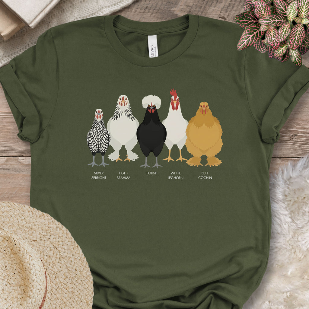 Backyard Chicken Breeds Tee (C)