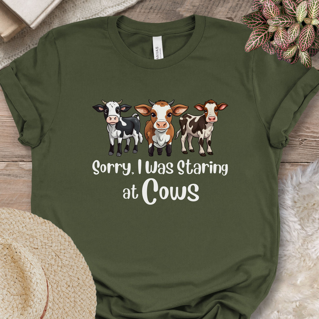 Sorry I Was Staring at Cows Shirt