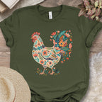 Boho Floral Chicken T-Shirt