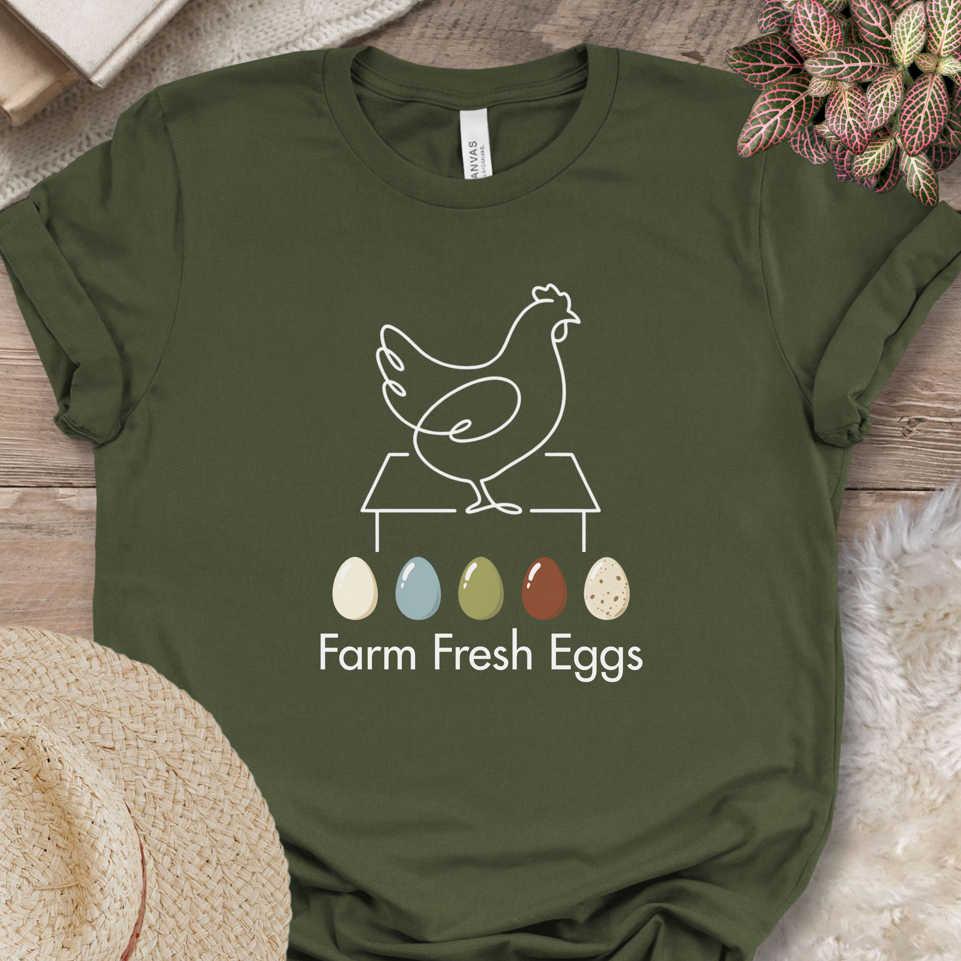 Farm Fresh Eggs Chicken Tee