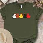 Cute Chicken Lineup Graphic Tee