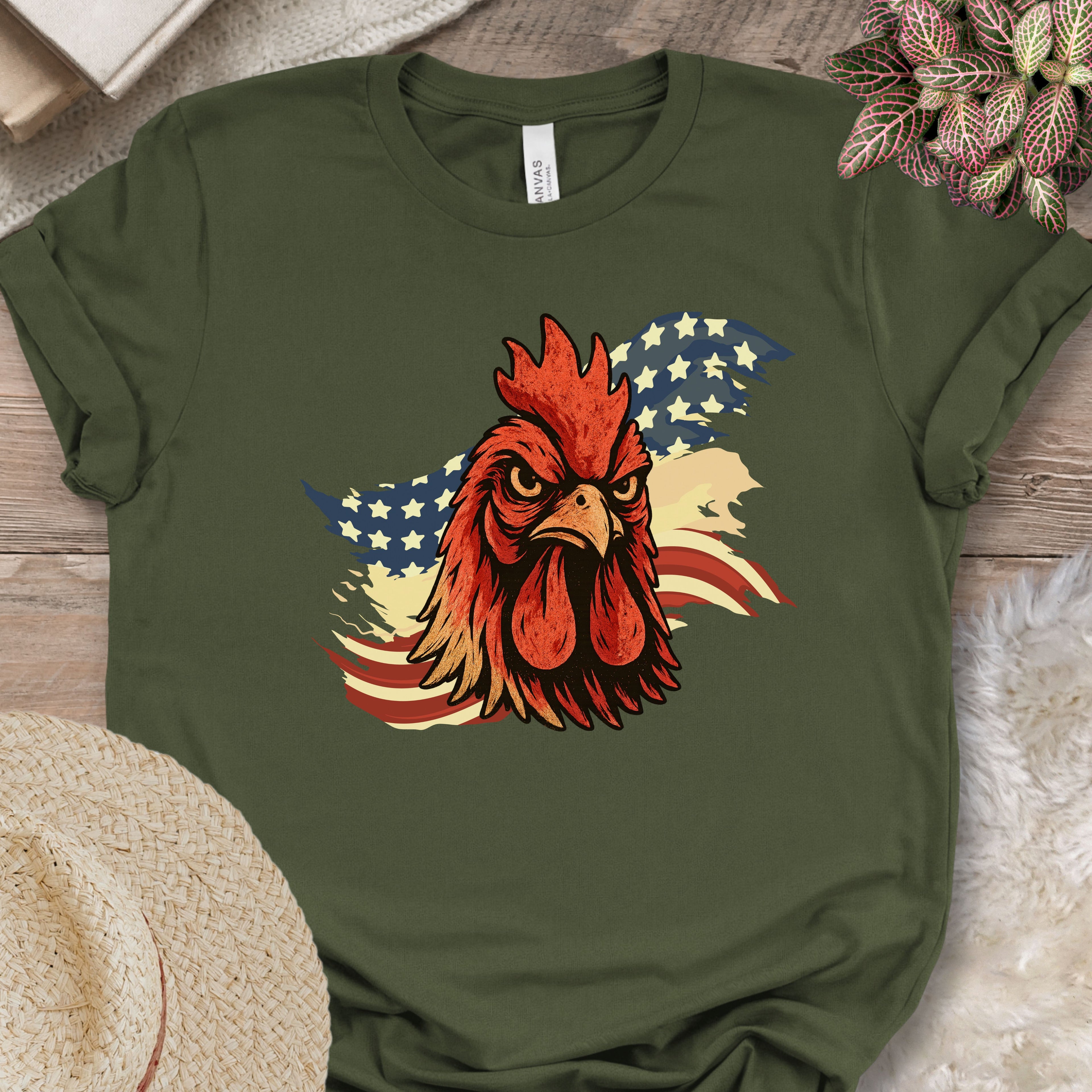Patriotic Rooster Tee