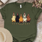 Multicolor Chicken Lineup Tee