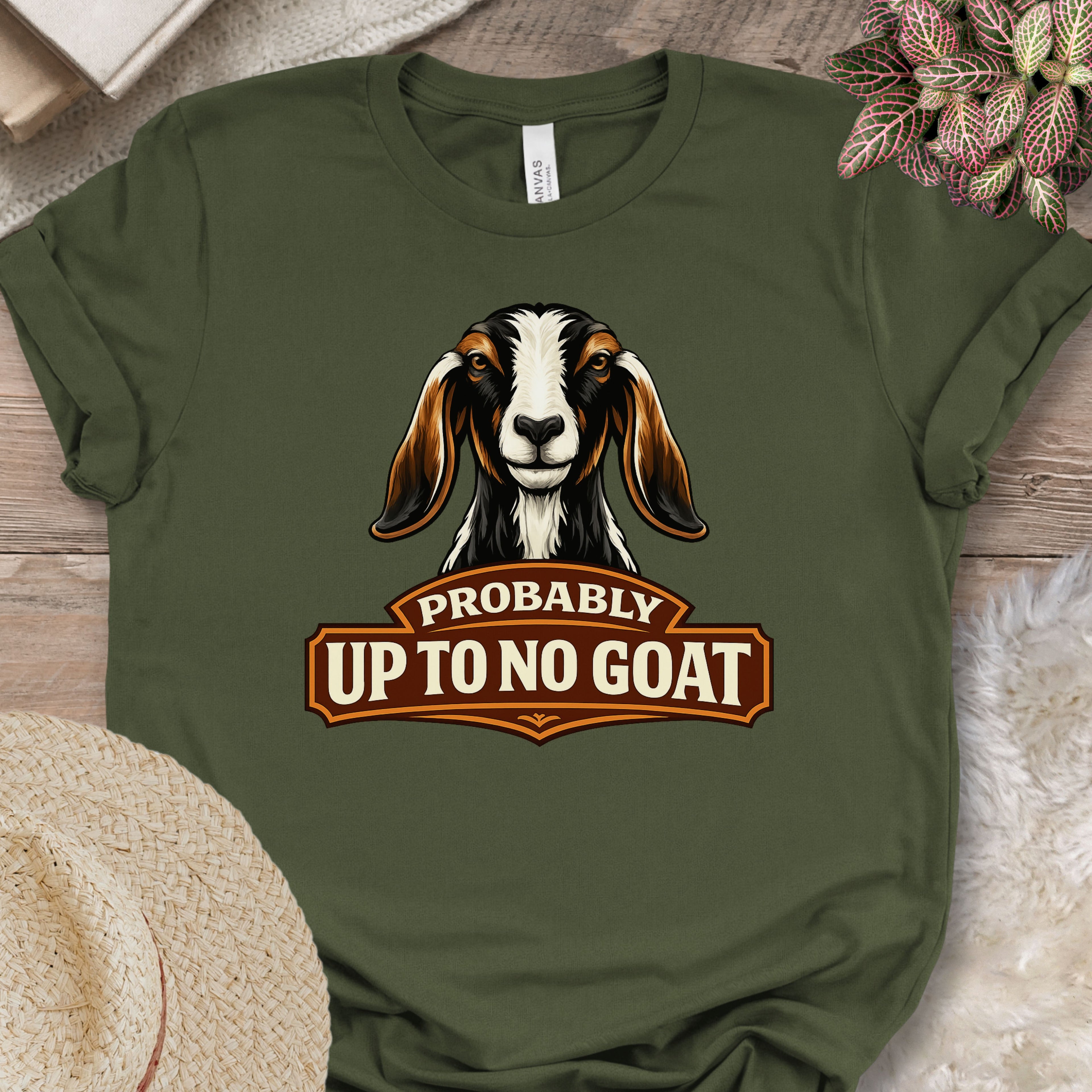 Confident Goat Farm Humor Shirt