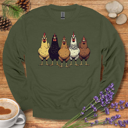 Chicken Lover Sweatshirt – Cute Hen Pullover Gift for Chicken Moms, Farmers & Backyard Keepers