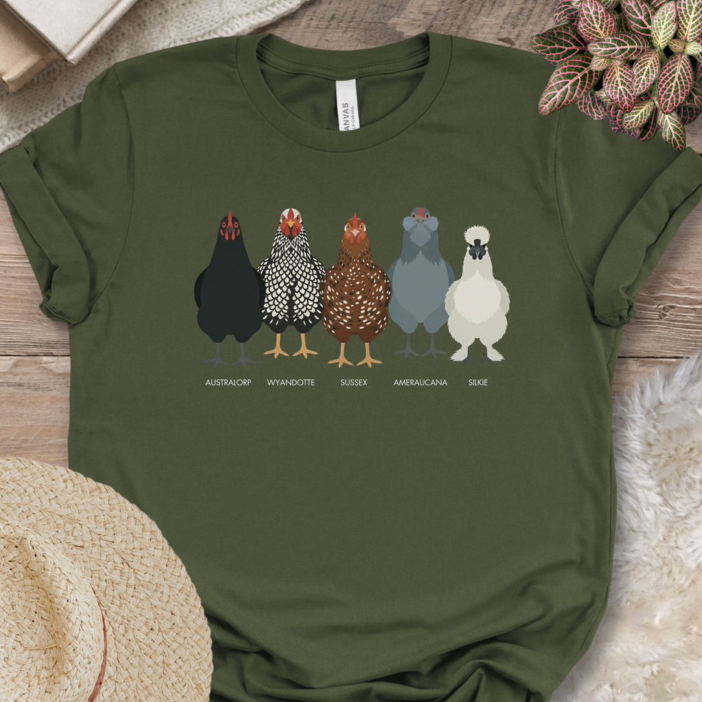 Backyard Chicken Breeds Tee (B)
