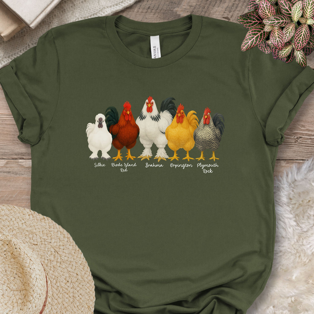 Rooster Roster Chicken T-Shirt