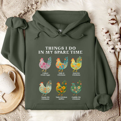 Funny Chicken Lover Hoodie – Cute Farm Animal Gift for Chicken Moms & Backyard Flock Owners