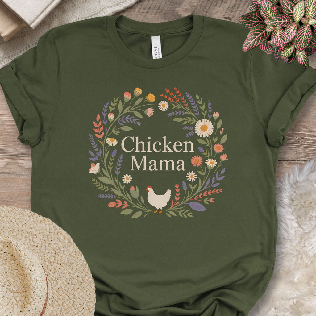 Floral Poultry Caregiver Graphic T-Shirt
