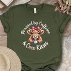Powered by Caffeine & Cow Kisses Tee