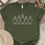 Minimalist Chicken Line Art Tee