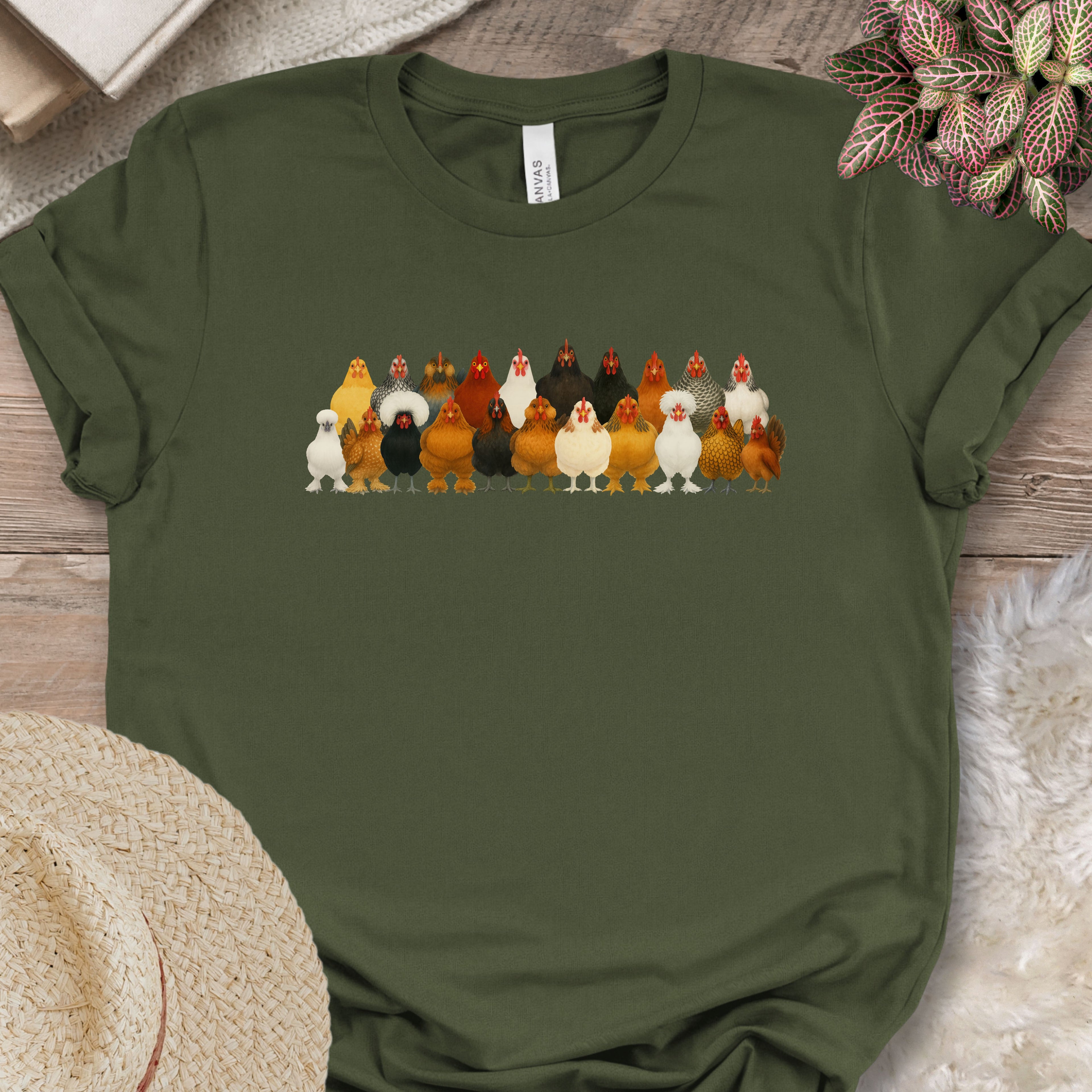 Popular Chicken Breeds Lineup T-Shirt