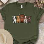 Cartoon Cow Breeds Tee