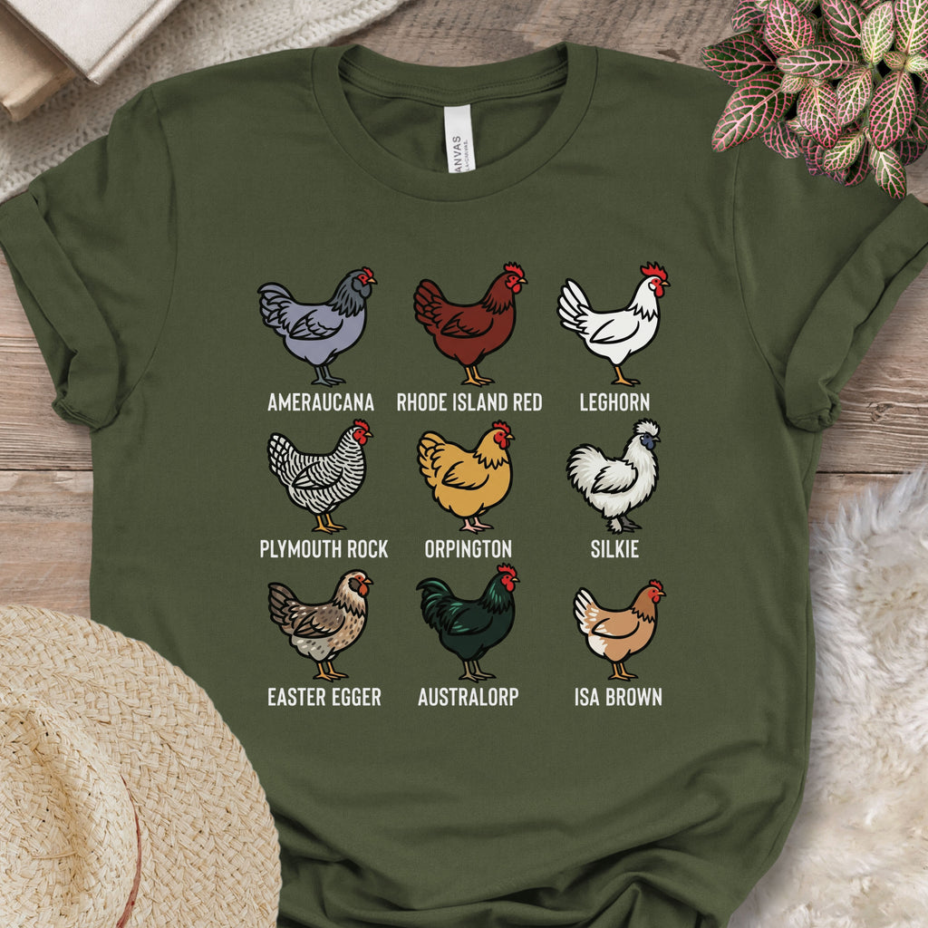 Chicken Breeds Lineup T-Shirt