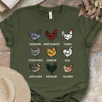 Chicken Breeds Lineup T-Shirt