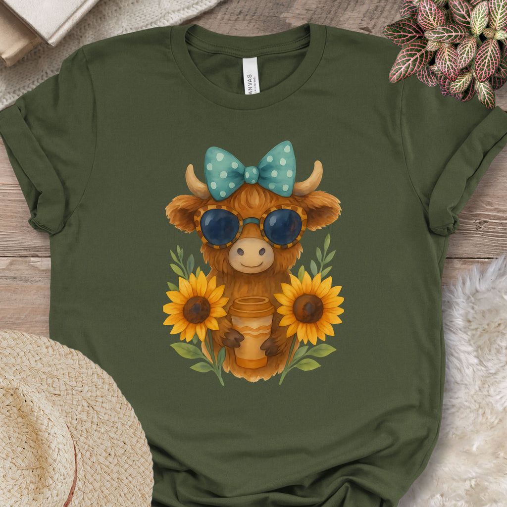 Cute Highland Cow Coffee Shirt