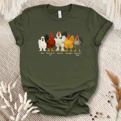 Rooster Roster Chicken T-Shirt